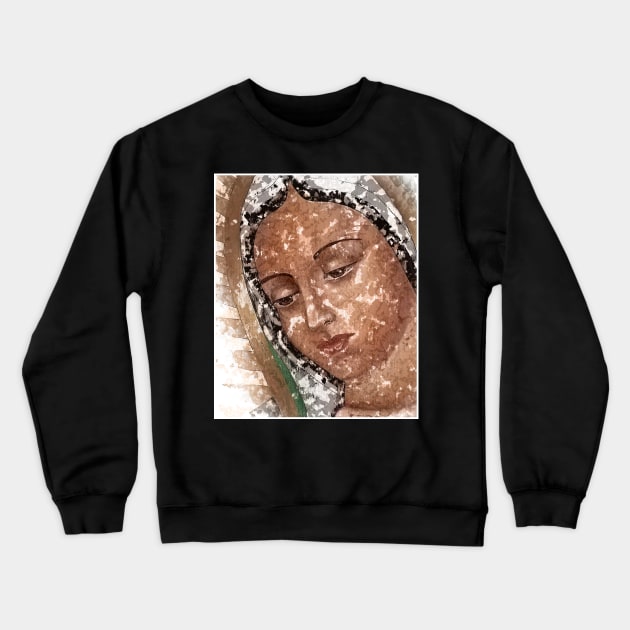 La virgen de Guadalupe - Tonantzin Crewneck Sweatshirt by Blind Man Studio